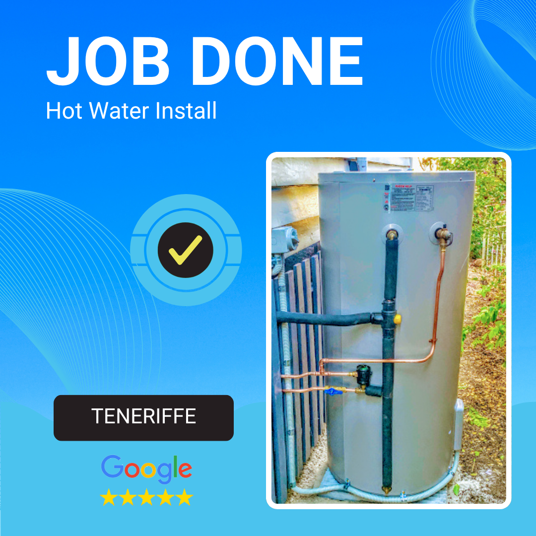 Hot water install in Teneriffe